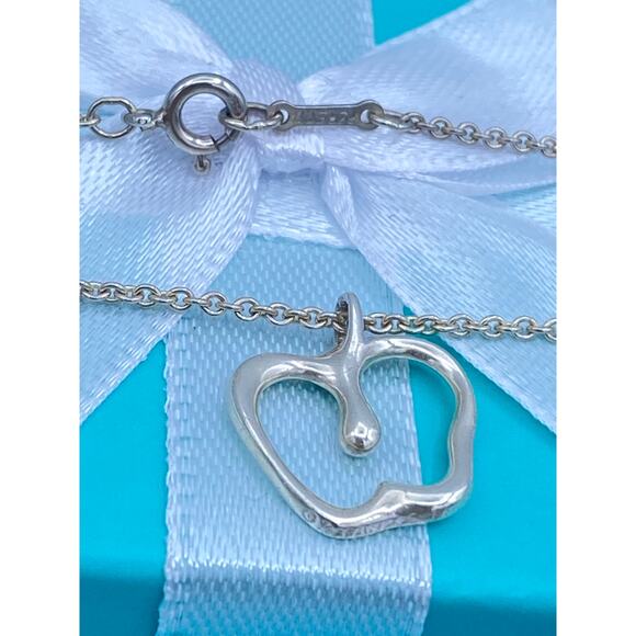 Authentic Tiffany & Co. Elsa Peretti Apple Necklace β Sterling Silver β 16" - Picture 2 of 7